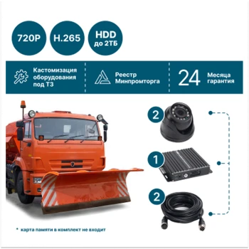 для дорожной техники на 2 камеры NSCAR ST201_HDD